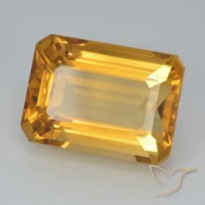 9,17 ctw natürlicher Mittel-Helles Orange-Gold Citrin, Oktagonschliff, VVS