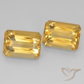 15.32 ct natürliche Tiefes Goldorange Citrin-Edelsteine, Oktagonschliff, VVS-VS