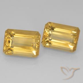 15.59 ct natürliche Tiefes Goldorange Citrin-Edelsteine, Oktagonschliff, VVS-VS