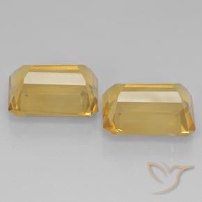 15.59 ct natürliche Tiefes Goldorange Citrin-Edelsteine, Oktagonschliff, VVS-VS
