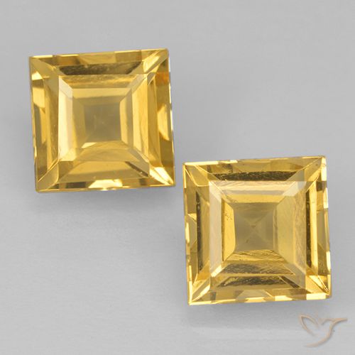 2.18ctw Natürlicher Golden Citrin, Quadrat, VVS-VS