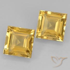 2.18 ct natürliche Golden Citrin-Edelsteine, Quadrat, VVS-VS