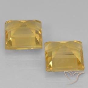 2.18 ct natürliche Golden Citrin-Edelsteine, Quadrat, VVS-VS