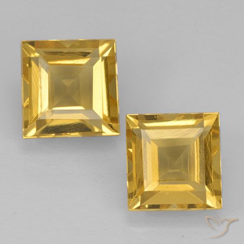 2.16ctw Natürlicher Golden Citrin, Quadrat, VVS-VS