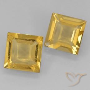 1.75 ct natürliche Mittleres Gold Citrin-Edelsteine, Quadrat, VVS-VS