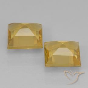 1.75 ct natürliche Mittleres Gold Citrin-Edelsteine, Quadrat, VVS-VS