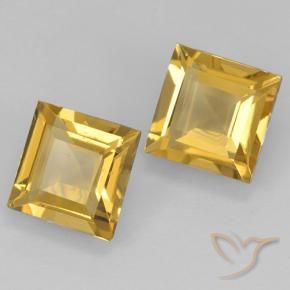 1.90 ct natürliche Mittleres Gold Citrin-Edelsteine, Quadrat, VVS-VS