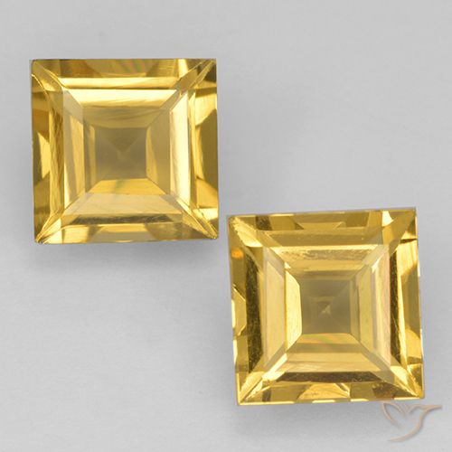 2.27ctw Natürlicher Golden Citrin, Quadrat, VVS-VS