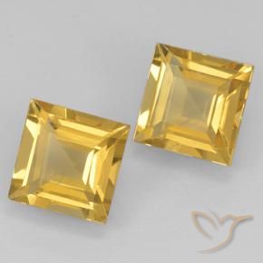 2.27 ct natürliche Golden Citrin-Edelsteine, Quadrat, VVS-VS