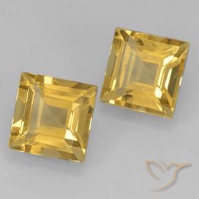 2.07 ct natürliche Mittleres Gold Citrin-Edelsteine, Quadrat, VVS-VS