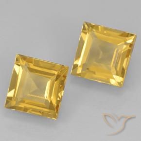 1.98 ct natürliche Mittleres Gold Citrin-Edelsteine, Quadrat, VVS-VS