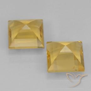 1.98 ct natürliche Mittleres Gold Citrin-Edelsteine, Quadrat, VVS-VS