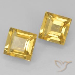 1.99 ct natürliche Mittleres Gold Citrin-Edelsteine, Quadrat, VVS-VS