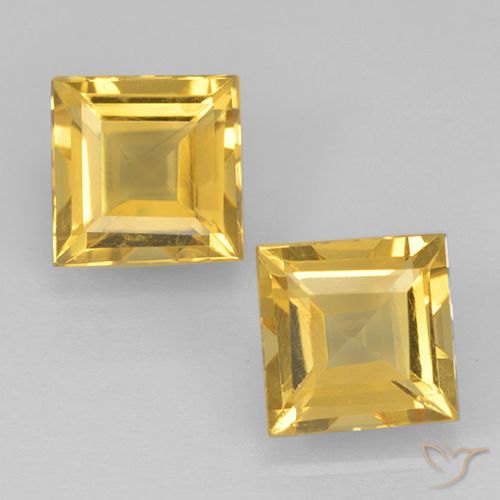 2.05ctw Natürlicher Golden Citrin, Quadrat, VVS-VS