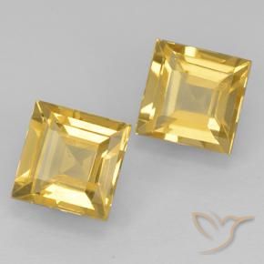 2.05 ct natürliche Golden Citrin-Edelsteine, Quadrat, VVS-VS
