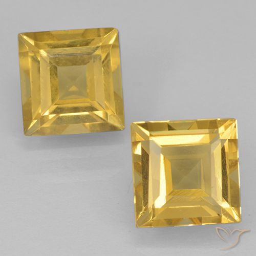 2.21ctw Natürlicher Golden Citrin, Quadrat, VVS-VS