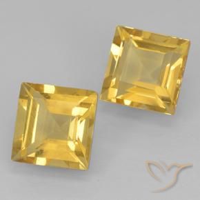 2.21 ct natürliche Golden Citrin-Edelsteine, Quadrat, VVS-VS