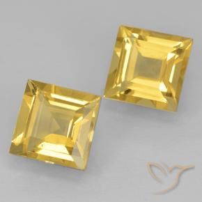 2.28 ct natürliche Golden Citrin-Edelsteine, Quadrat, VVS-VS