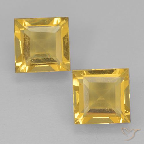 1.78ctw Natürlicher Golden Citrin, Quadrat, VVS-VS