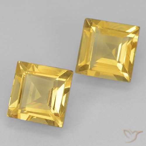 1.83 ct natürliche Golden Citrin-Edelsteine, Quadrat, VVS-VS