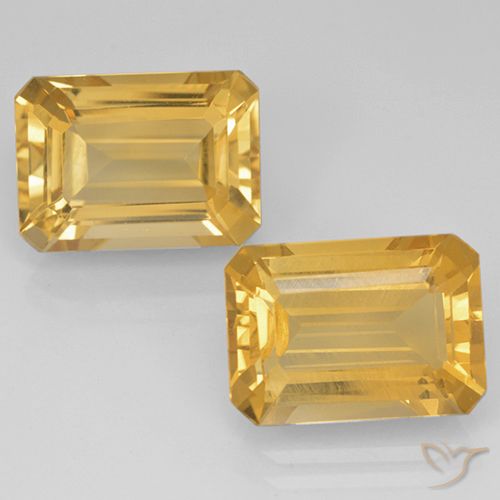 14.86ctw Natürlicher Helles Gold Citrin, Smaragdschliff, VVS