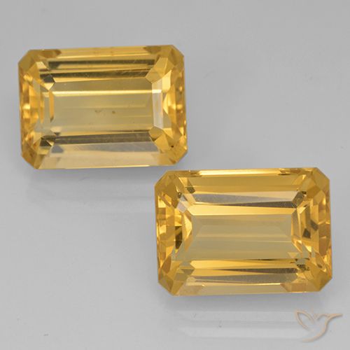15.85ctw Natürlicher Golden Citrin, Smaragdschliff, VVS