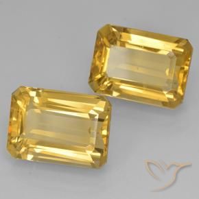 15.30 ct natürliche Tiefes Gold Citrin-Edelsteine, Oktagonschliff, VVS