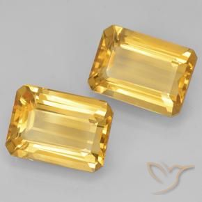 13.54 ct natürliche Dunkelgolden Citrin-Edelsteine, Oktagonschliff, VVS-VS