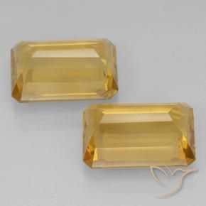 13.54 ct natürliche Dunkelgolden Citrin-Edelsteine, Oktagonschliff, VVS-VS