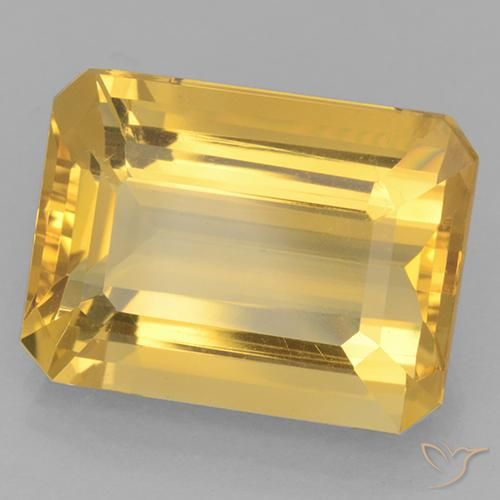 9,17 ctw natürlicher Mittleres Gold Citrin, Oktagonschliff, VVS