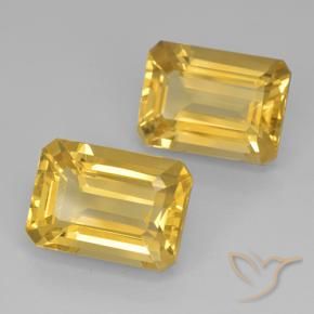14.18 ct natürliche gold-orange Citrin-Edelsteine, Oktagonschliff, VVS