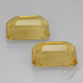 14.18 ct natürliche gold-orange Citrin-Edelsteine, Oktagonschliff, VVS
