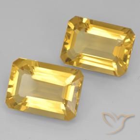 13.10 ct natürliche gold-orange Citrin-Edelsteine, Oktagonschliff, VVS