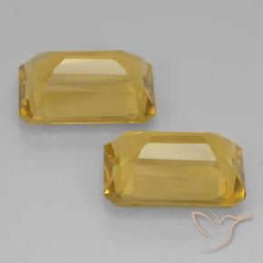 13.10 ct natürliche gold-orange Citrin-Edelsteine, Oktagonschliff, VVS
