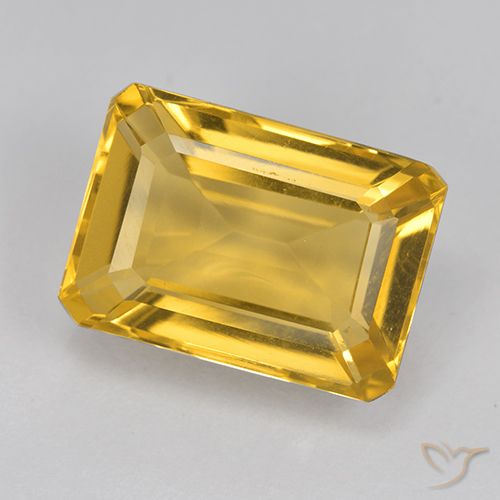 7.37ct Natürlicher Golden Citrin, Smaragdschliff, VVS-VS