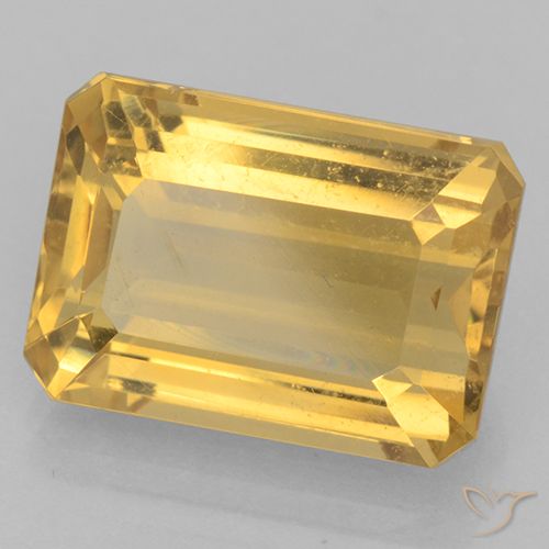 7.69ct Natürlicher Golden Citrin, Smaragdschliff, VVS-VS