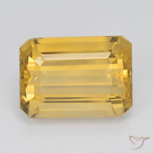 7.78ct Natürlicher Mittleres Gold Citrin, Smaragdschliff, VVS