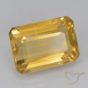 9,17 ctw natürlicher Mittelgold Citrin, Oktagonschliff, VVS-VS