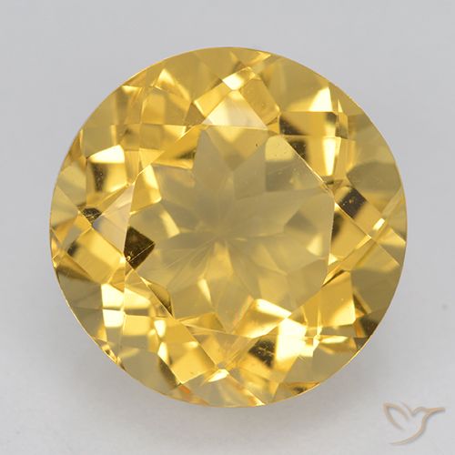 5.78ct Natürlicher Mittleres Gold Citrin, Runden, VVS
