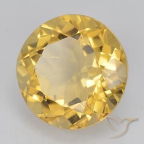 9,17 ctw natürlicher Mittleres Gold Citrin, Runden, VVS