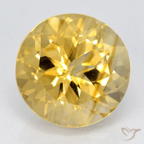 6.16ct Natürlicher Mittleres Gold Citrin, Runden, VVS