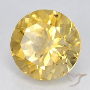 9,17 ctw natürlicher Mittleres Gold Citrin, Runden, VVS
