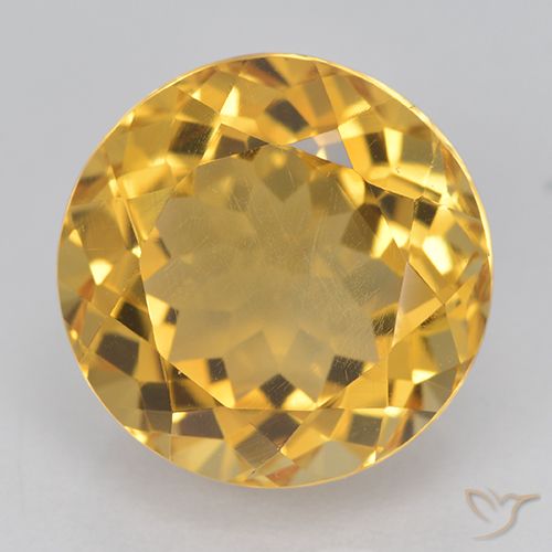 6.28ct Natürlicher Golden Citrin, Runden, VVS