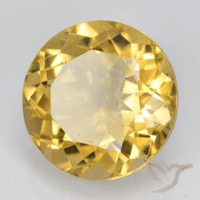 9,17 ctw natürlicher Golden Citrin, Runden, VVS