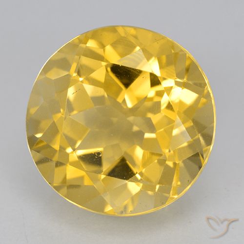 6.20ct Natürlicher Golden Citrin, Runden, VVS