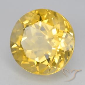9,17 ctw natürlicher Golden Citrin, Runden, VVS