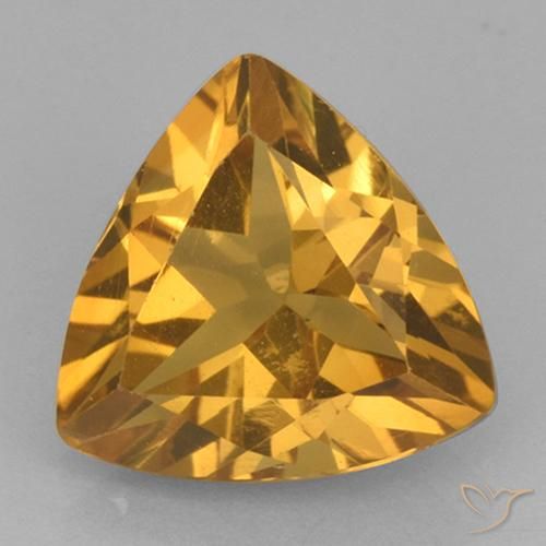 1.98ct Natürlicher Dunkelgolden Citrin, Trillion, VVS