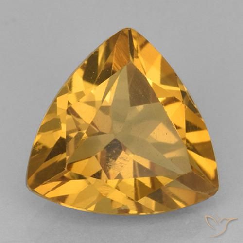 9,17 ctw natürlicher Dunkelgolden Citrin, Trillion, VVS