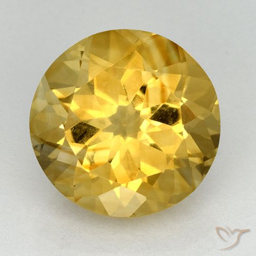 5.65ct Natürlicher Golden Citrin, Runden, VVS