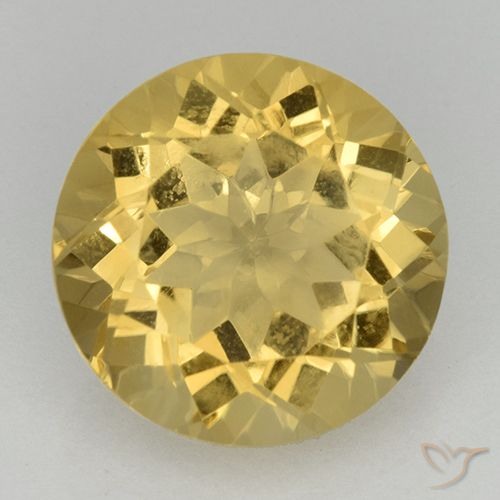 5.71ct Natürlicher Golden Citrin, Runden, VVS